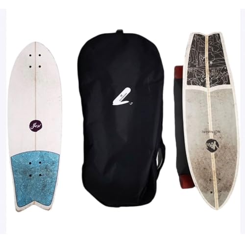 QLONSACIA Land Surfboard Cruiser skateboard Bag Skateboard Portable Bag Long Board Dance Deck Backpack Double Rocker Skateboard Backpack