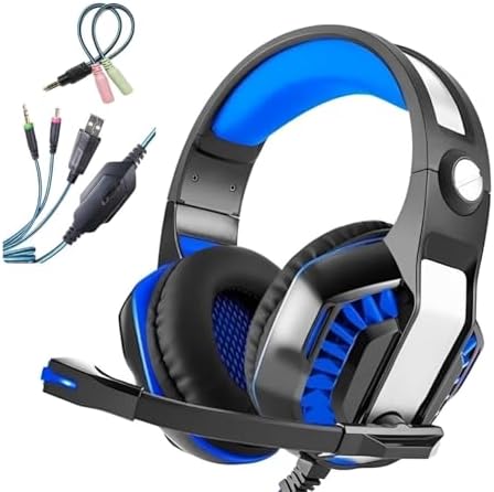 Headset Gamer Fone de Ouvido Slim Pro Pc Notebook KP-491 Azul