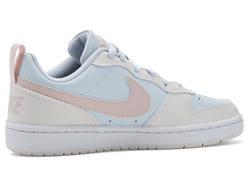 Image of Nike, Unisex Kids, Court Borough Low Recraft (Big Kid), Aura /Silt Red /Phantom /White, 4 Medium, Big Kid