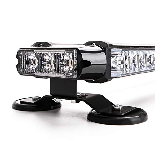 Cumart 26.5" Amber Yellow 54 Led Automotive Warning Emergency Flashing Snow Plows Light Bar Double Side Strobe Light Traffic Advisor With Magnetic Base (26.5" 54Led, Amber/Yellow) #TOP4