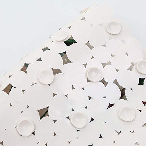Tapis de bain PVC antidérapant à ventouses format rectangulaire pour douche - 4