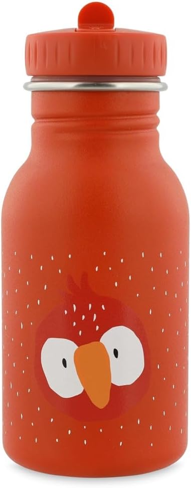 TrixieBaby Trixie - Stainless Steel Children's Water Bottle 350 ml - Mr. Parrot (Parrot)