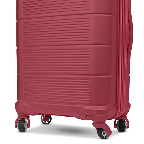 Image of American Tourister Stratum 2.0 Expandable Hardside Luggage with Spinner Wheels, Radient Raspberry, Carry-on