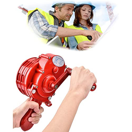 Hand Crank Alarm, Portable Air Raid Siren with Base, Volume ? 120/free Adjustment, Manual Operated Air Raid Horn, for Pastures, Gas Stations