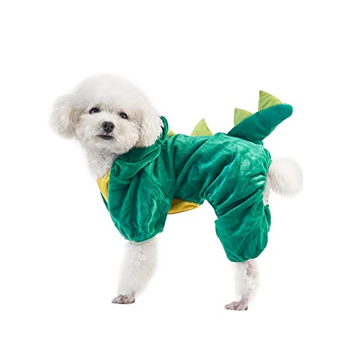 Disfraz de Dinosaurio para Perro Talla X-Large Verde miniatura 4
