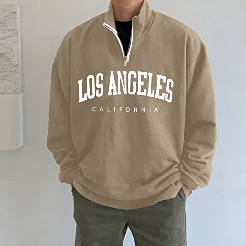 Pull homme col montant zippé et coupe loose pour l'hiver