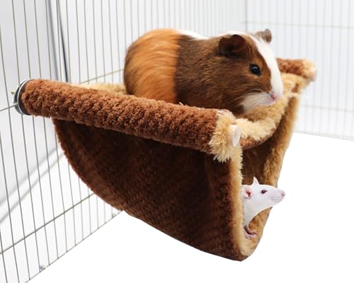 Image of Rat Cage Accessories, Rat Hammock with Warm Soft Fluff, Rat Hammock for Cage, Birds Nest, Sleeping Bed, Cage Accessories for Rat, Hamster, Squirrel, Conure, Sugar Glider, Small Guinea Pig