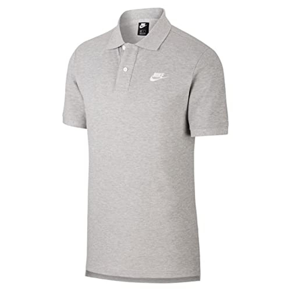 NIKE Men's M Nsw Ce Matchup Pq Polo Shirt, Dk Grey Heather/(White), L