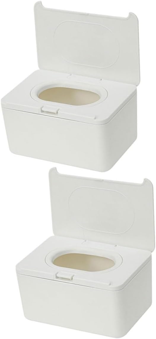 2pcs Portable Wipe Dispenser Box Durable Wipe Holder for Versatile Use Bathroom Kitchen Travel Lightweight and Simple Design for Convenient Access
