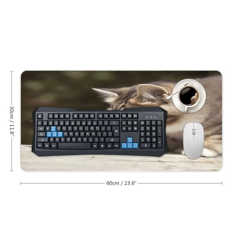 Cat and Butterfly Desk Pad con Base de Goma Grande miniatura 2