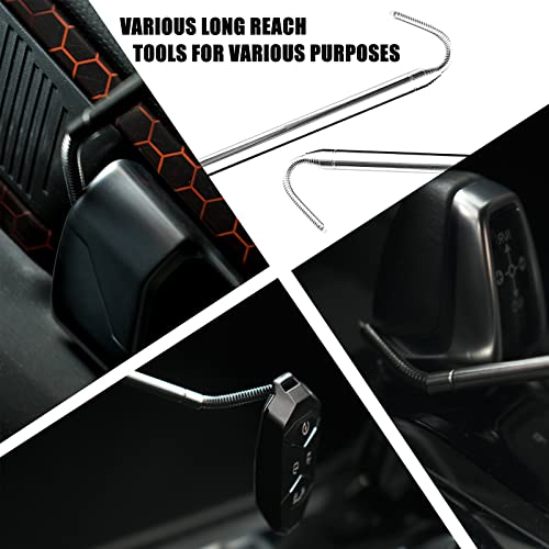 JACHOM 2022 Upgraded Flexible Long Reach Tools | Telescopic Design Pole with Air Wedge Pump, Non Marring Wedge, Pocket Bag | Essential Car Tool Kit