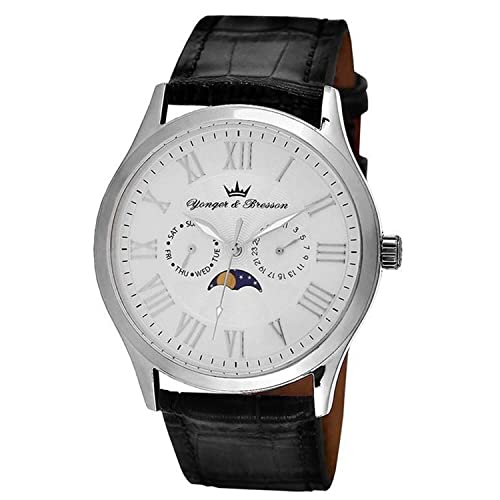Montre Homme Phase de Lune Quartz Yonger & Bresson avec Bracelet en Cuir - HCC 047/FA