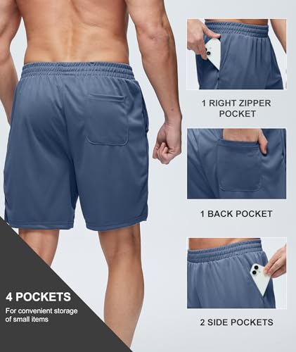 ZITY 7” Inseam Mens Athletic Running Shorts Mesh Quick Dry Gym Shorts - image 7