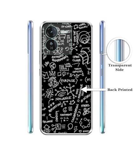 Image of Casotec Formulas Printed Silicon Soft TPU Back Case Cover for iQOO Z9 5G, Multicolour