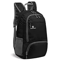 ComfyDegree - Packable Ultralight Hiking Backpack, Foldable Lightweight Multi-functional Casual Camping Trekking Rucksack Cycling Travel Climbing Mountaineer Outdoor Sport Daypack Bag (black)