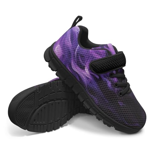 Kids Sneakers Boys Cool Print Running Tennis Shoes Lightweight Breathable Sport Athletic Shoes with One Strap