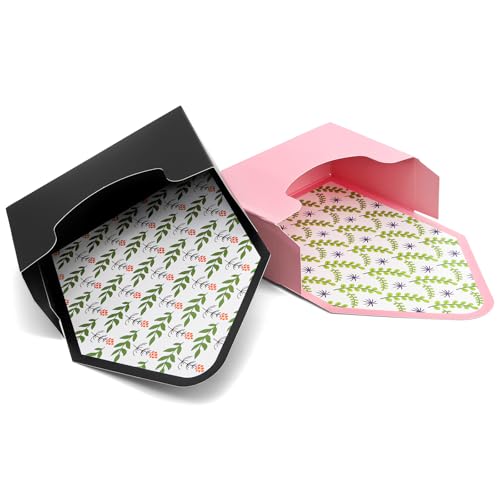 Cedilis Set of 20 Envelope Gift Box, Flower Boxes for Arrangements, Paper Floral Bouquet Packaging Box, Florist Supplies for Wedding, Party, Birthday, Mother's Day, Christmas, Pink and Black - Image 5