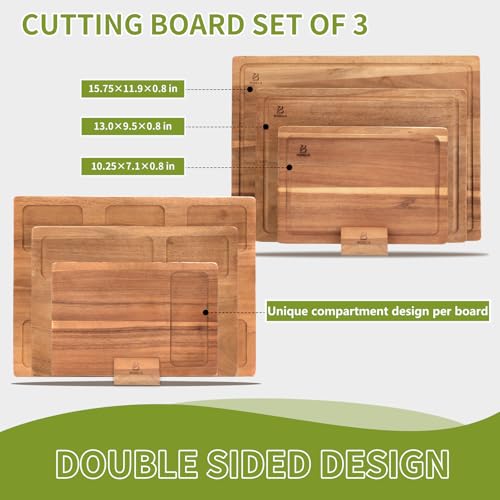 Set de Tablas Para Cortar de Madera Acacia 3 Piezas miniatura 3