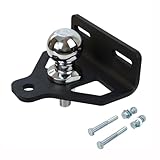 REDTEE Heavy Duty Zero Turn Lawn Mower Trailer Hitch, 8mm Thick Steel Construction, Universal Fit for 2.5"-5.0" Hole Centers, Versatile Chain Slot Design, Includes Bolt Hardware & 2 inch Hitch Ball