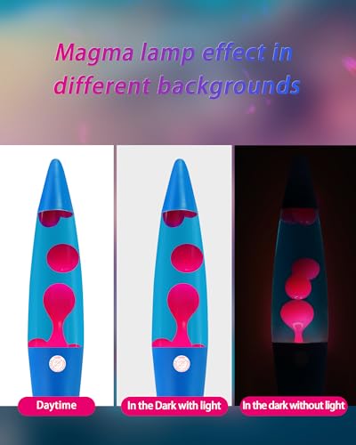 Image of Vanful Liquid Motion Lamp Large Adored by Adults and Kids for Years, Motion Lamp with Pink Wax in Blue Water for Boys Girls Bedroom Office Decor, Relaxing Mood Light for Night Birthday Party