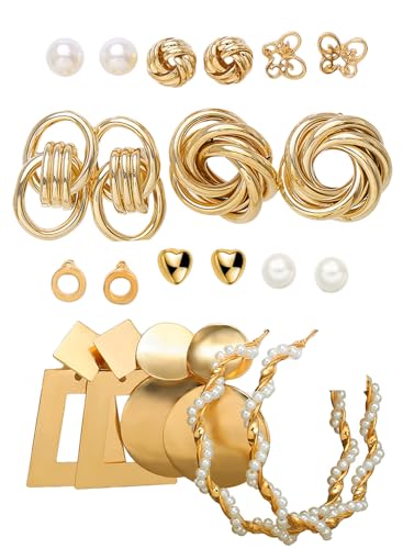 Image of Shining Diva Fashion Stylish Hoop Stud Earrings for Women and Girls