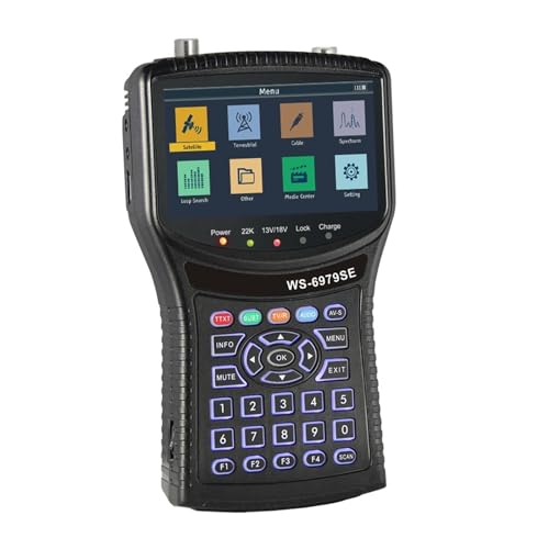 Buscador de señal medidor satélite Espectro WS-6979SE DVB-S2 T2 DVB-C H.265 (10 bits) Alta sensibilidad