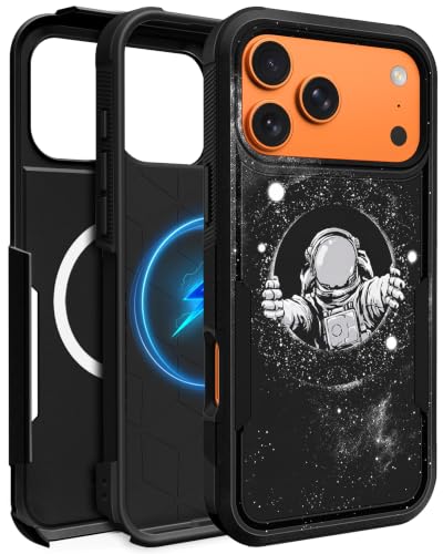 LISEVO for iPhone 18 Pro/17 Pro Case Heavy Duty Protection, Spacemen - image 1
