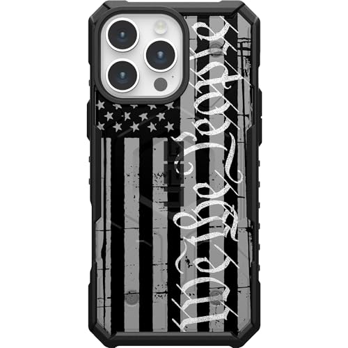 EGO TACTICAL UAG Urban Armor Gear case Compatible with MagSafe for iPhone 16 Pro [6.3" Screen] Limited Edition Printed in The USA We The People Assaulting Subdued Flag
