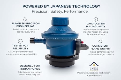 Image of INUS Combo of Easy Grip Metal Regular Lighters and Hose Pipe and Unique Regulator from Imported Korean Zinc, Adjustable Combo of 3