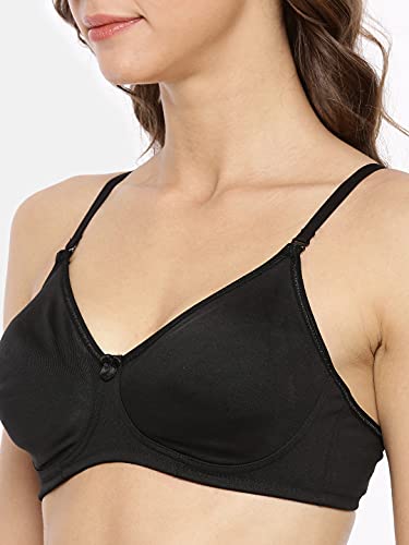 Image of Macrowoman W-Series Essential 24x7 Comfort Bra for Women in Cotton Poly Fabric, Seamless Wire-Free with Adjustable Straps