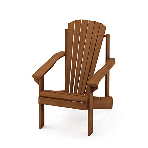 Furinno Fg18921 Tioman Small Hardwood Adirondack Patio Chair In Teak Oil, Natural #TOP4