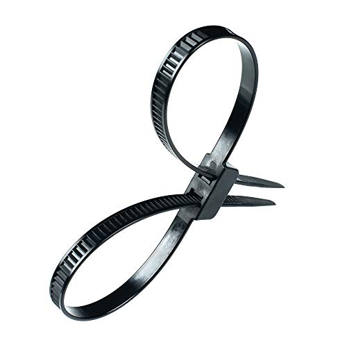 10 PCS Heavy Duty Strong Police Zip Tie Handcuffs Disposable Nylon Double Locking Cuffs Black Plastic Cable Ties, 250-lbs Tensile Strength, 27.5\" Long - Thumbnail 3