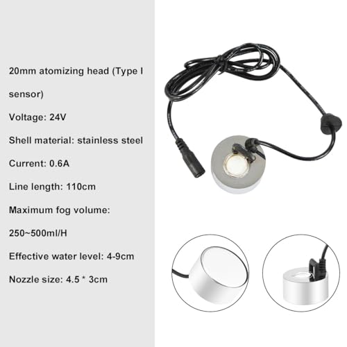 Ultraschall Nebelmacher,Ultraschall Vernebler,Ultraschall Nebler,Nebler ultraschall Vernebler,Ultrasonic Fog Maker,Ultraschall Nebelmacher Fogger,für Springbrunnen,Aquarium,Nebelkapazität 400 Ml/H