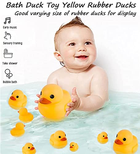 Umbresen 9 Pcs Bath Duck Toy Yellow Rubber Ducks Preschool Bathtub Duckies Gift For Baby Shower Infants Toddlers Kids Car Pool Floaty Halloween Christmas Adults Party Favors Carnival Theme Decorations #TOP1