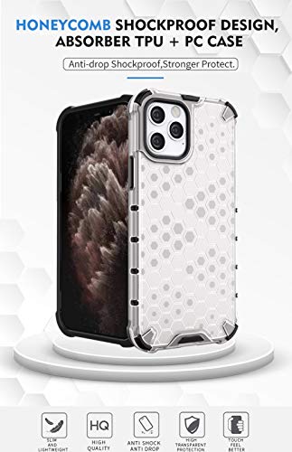 Image of Nik case Honeycomb Series Back Cover for iPhone for iPhone 12 / iPhone 12 Pro (6.1 inch) (Hard|TPU+Plastic|Clear)