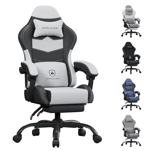 GTPLAYER ゲーミングチェア オットマン付き オフィスチェア デスクチェア Amazon.co.jp: GTPLAYER ゲーミングチェア ファブリック オフィス