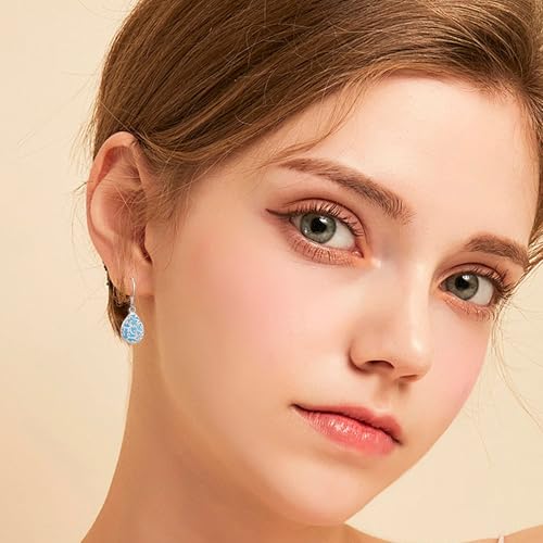 Filigree/Star Moon Sun/Birthstone Infinity/Turquoise/Moonstone/Moon Phase/Evil Eye Earrings for Women Irish Jewelry 925 Sterling Silver Dangle Earrings Earrings Gifts for Women Wife4