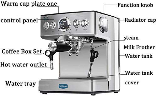 N/Z Living Equipment Kaffeemaschine Haushalt Italienische halbautomatische Dampfmilchschaumpumpendruck 15 bar… – Bild 3