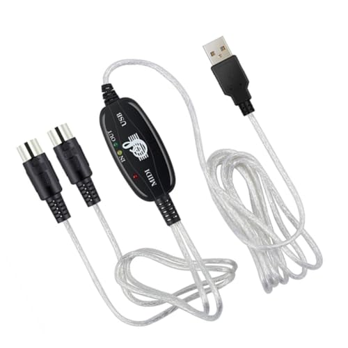 OFFSCH USB Midi Cable for Music Editing Keyboard Connection Adapter for Built Driver Compatible with Windows Xp Vista High Performance Signal Transmission