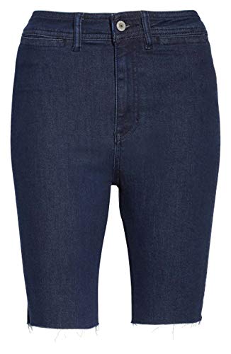 Free People Womens Raw Hem Dark Wash Bike Shorts Blue 25 #TOP4