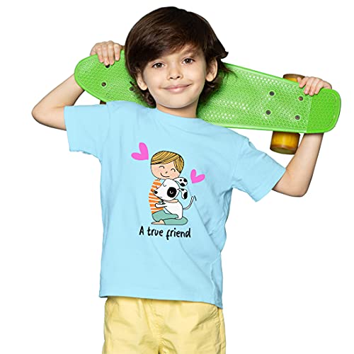 Image of Boys Regular Fit Cotton Tshirt Printed Tshirt for Friendship Day Tshirt for Friends