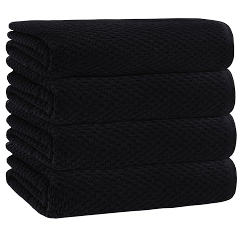COTTON CRAFT Waffle Bath Towel - Set of 4 Luxury