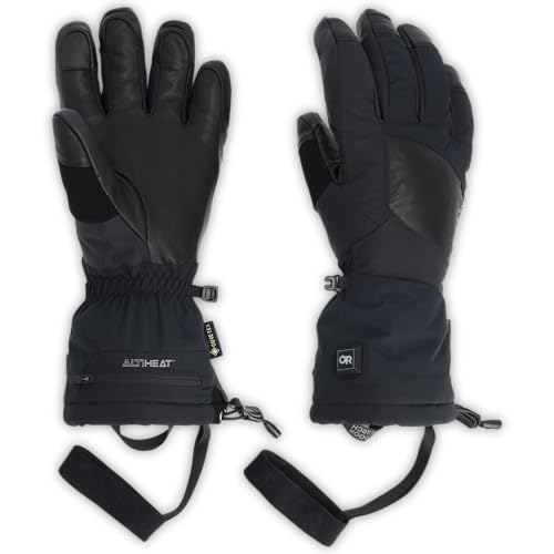Outdoor Research Prevail Heated Gore-TEX Gloves, Solid Black, S