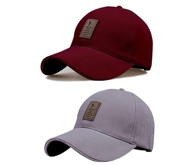 Image of rytoria Combo 3 Pcs Cap for Men and Women Unisex Cotton Caps Adjustable Strap Free Size Summer Sports Cricket Gym Dance