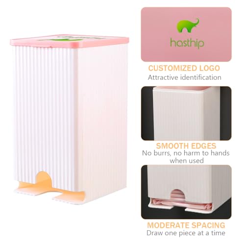 Image of HASTHIP Sanitary Pads Dispenser for 25-30 Pads, Wall-Mounted Box Napkin | Napkin Holder, Dustproof Waterproof Sanitary Pads Wall Holder Bathroom Sanitary Pads Bathroom Organizer, 11.5cmx11.5cmx19.5cm