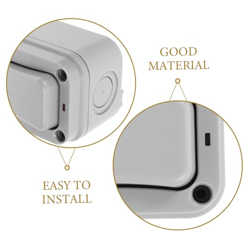 Interruptor exterior estanco IP66 con botón de timbre y luz para pared Artibetter 6