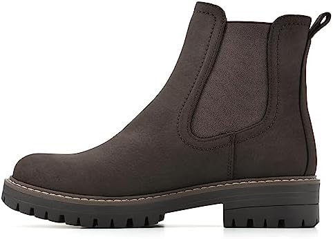 CLIFFS BY WHITE MOUNTAIN Women's Shoes Mastery Chelsea Boot, Dk Brown/Nubuck, 8 M | Image 3