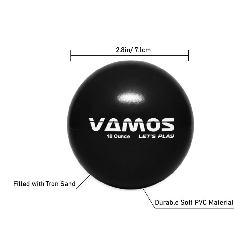 PZ&RV VMOS Heavy-Weight Ball | Colour : Black | Size : Standard 2.8" (Approx. 71-73mm) | Weight : 510gm (18 Oz) | Key USES for Training to Improve Power for Hitting, Batting OR Pitching PRACTICES