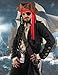 Cosrea Pirate Hat for Men Pirate Costume with Eye Patch Earring Mustache Accessories