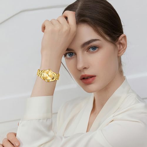 Image of OLEVS Watches Women with Date Silver Stainless Steel Luxury Ladies Watches with Small Writs Diamond Watches for Women Waterproof Elegant Dress Quartz Analog Women's Wrist Watches Reloj de Mujer